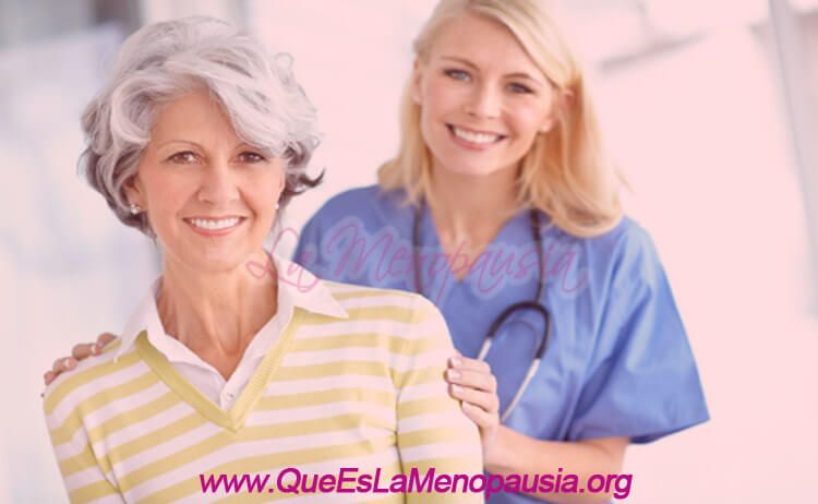 Mujer menopáusica y geriatra